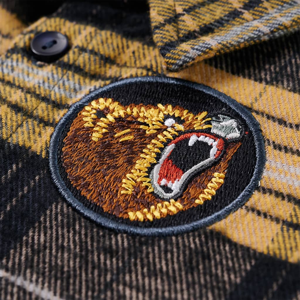 Chemise à carreaux pour enfant taille 92 jaune et noir - 92 (1 5-2 ans) - number 4.