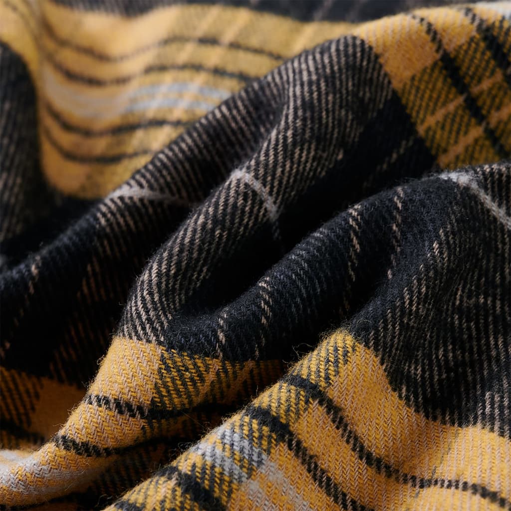 Chemise à carreaux pour enfant taille 92 jaune et noir - 92 (1 5-2 ans) - number 7.