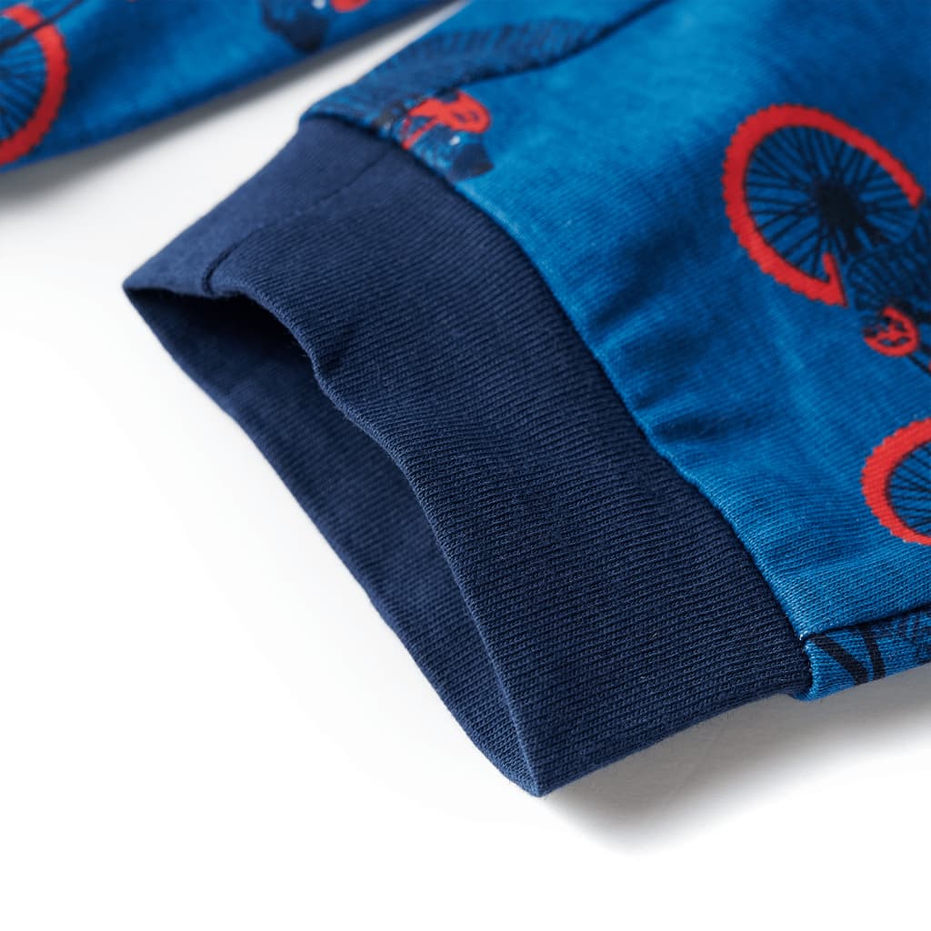 Pyjama enfant taille 92 bleu pétrole - 92 (1 5-2 ans) - number 8.