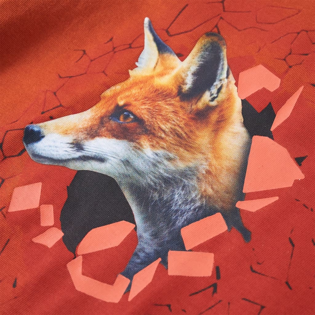 T-shirt à manches longues pour enfant taille 92 - couleur rouille, 92 (1 5-2 ans) - number 4.