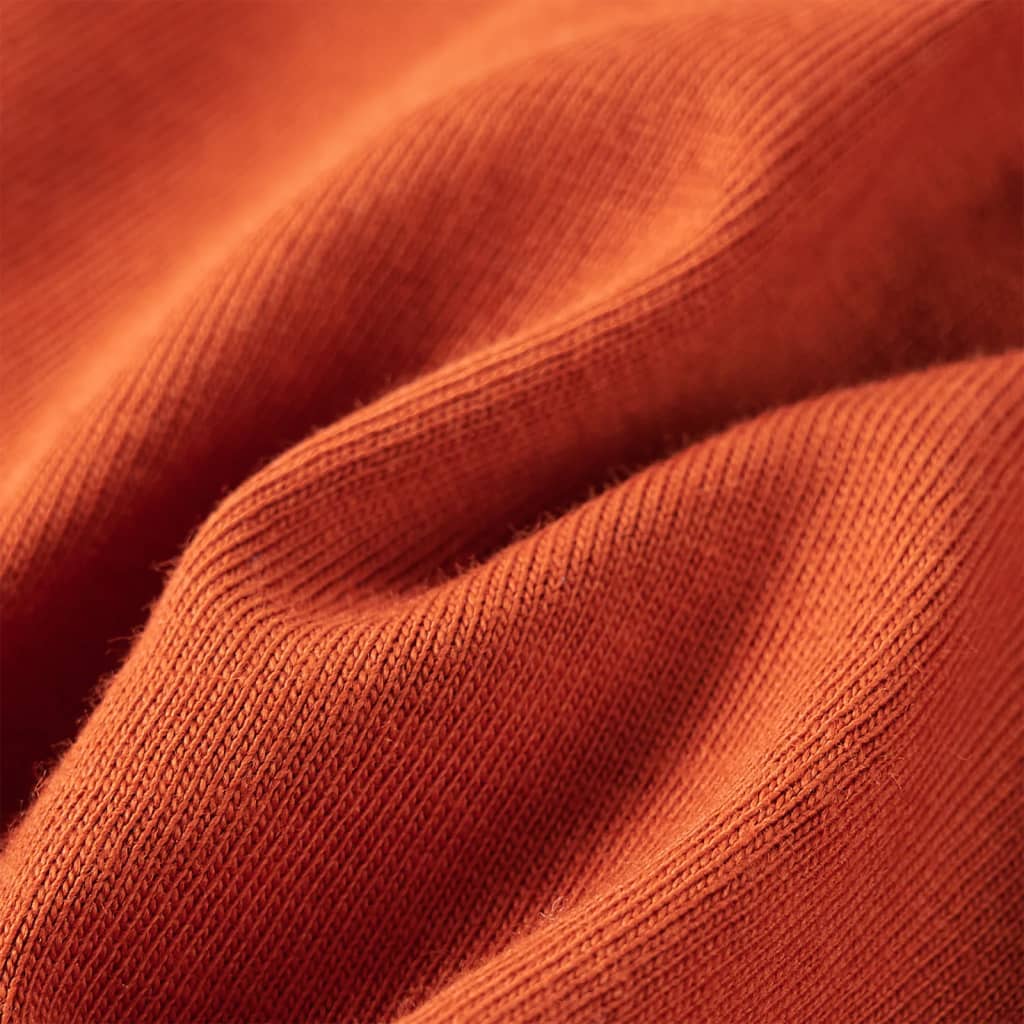 T-shirt à manches longues pour enfant taille 92 - couleur rouille, 92 (1 5-2 ans) - number 7.