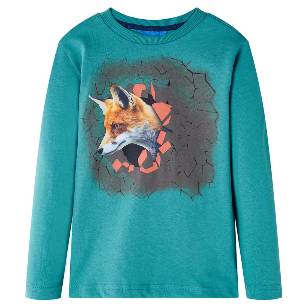 T-shirt à manches longues pour enfant taille 92 bleu aigue-marine - aqua, 92 (1 5-2 ans) - number 1.