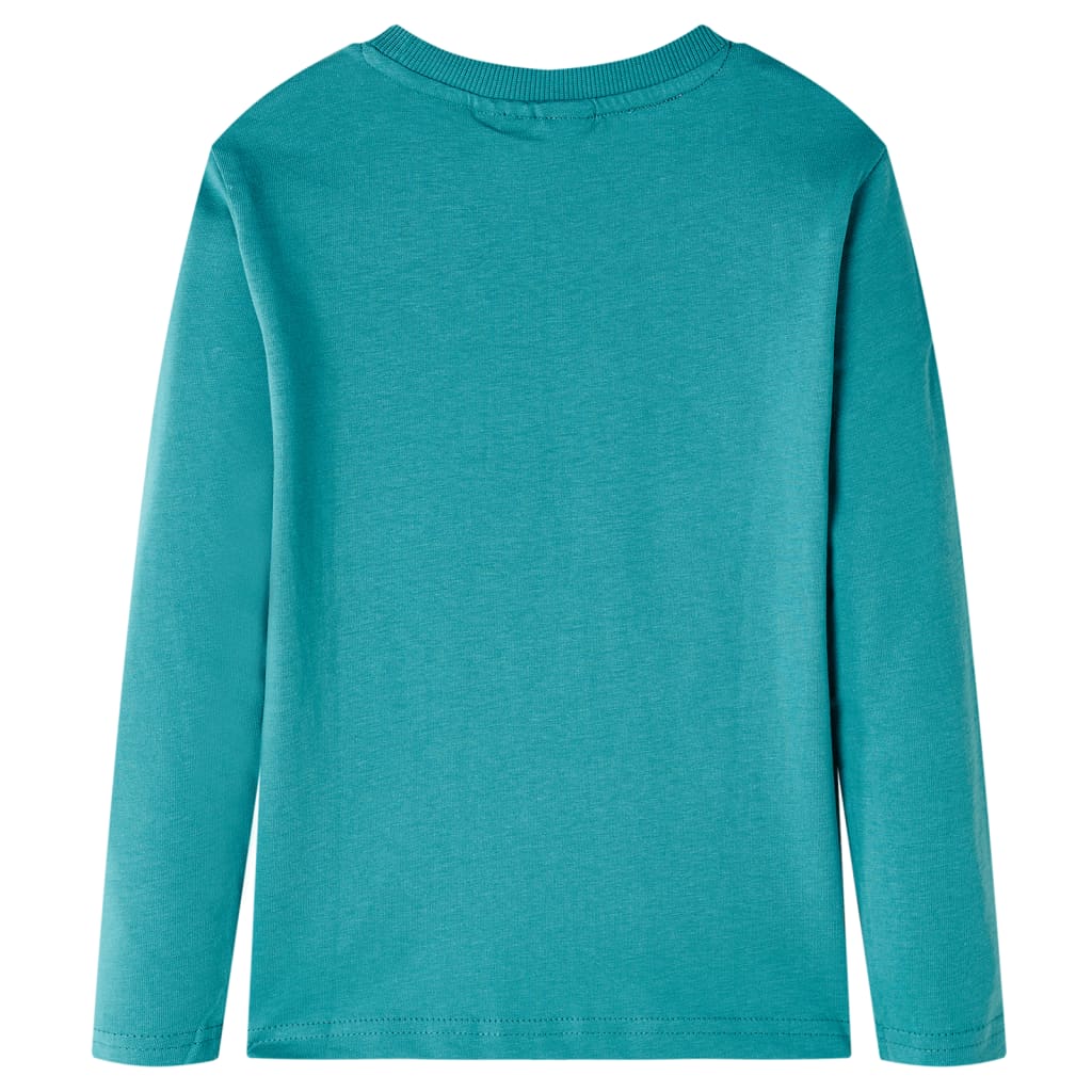 T-shirt à manches longues pour enfant taille 92 bleu aigue-marine - aqua, 92 (1 5-2 ans) - number 2.