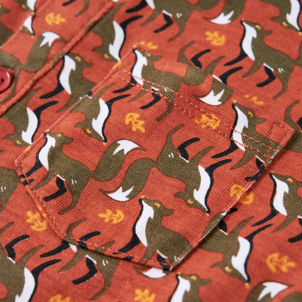 Chemise pour enfant couleur rouille clair taille 92 - 92 (1 5-2 ans) - number 4.