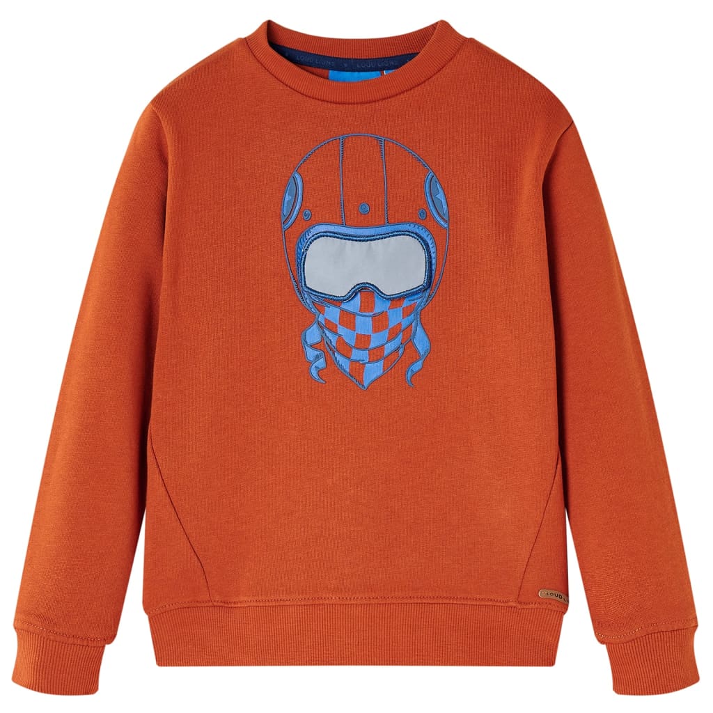 Sweat-shirt pour enfant couleur rouille clair taille 92 - 92 (1 5-2 ans) - number 1.