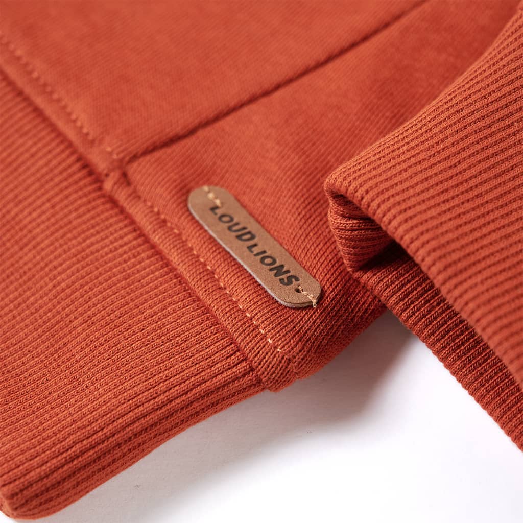 Sweat-shirt pour enfant couleur rouille clair taille 92 - 92 (1 5-2 ans) - number 6.