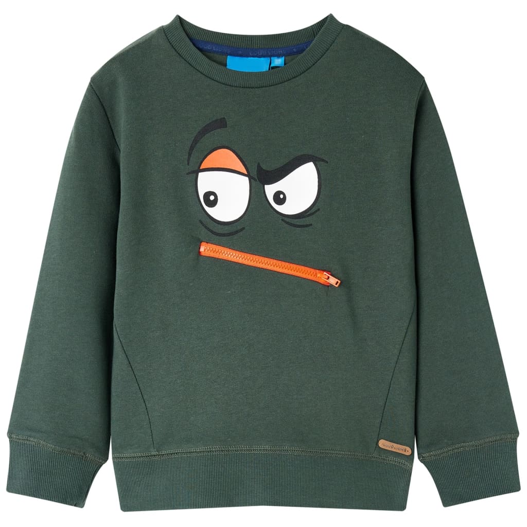 Sweat à capuche pour enfant taille 92 vert foncé - 92 (1 5-2 ans) - number 1.