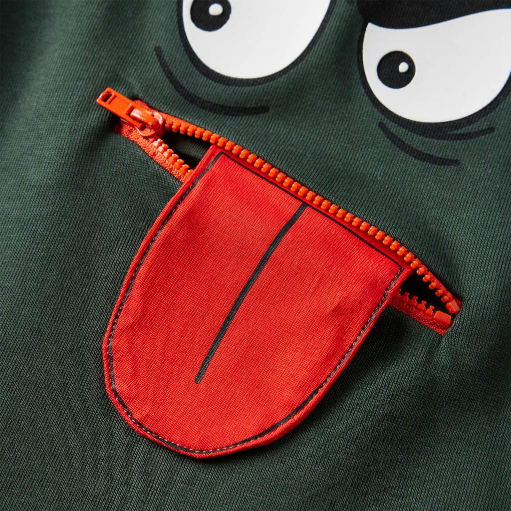 Sweat à capuche pour enfant taille 92 vert foncé - 92 (1 5-2 ans) - number 5.