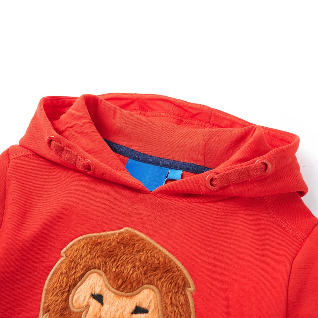 Sweat à capuche pour enfant taille 92 - rouge, 92 (1 5-2 ans) - number 3.