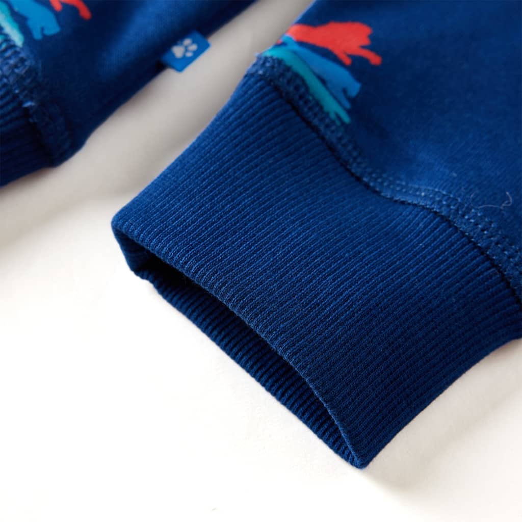 Sweat-shirt pour enfant taille 92 bleu foncé - 92 (1 5-2 ans) - number 5.