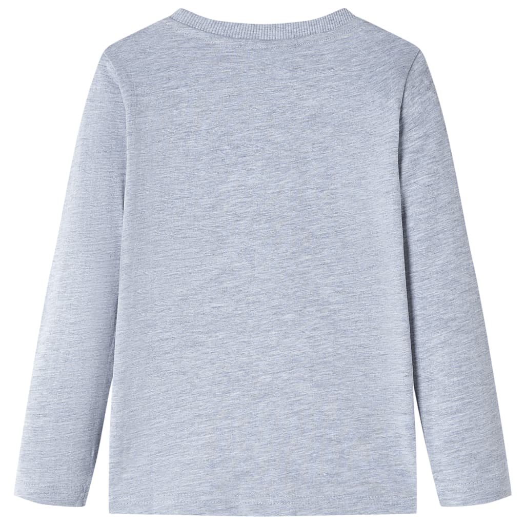 T-shirt à manches longues pour enfant taille 92 gris chiné - gris, 92 (1 5-2 ans) - number 2.