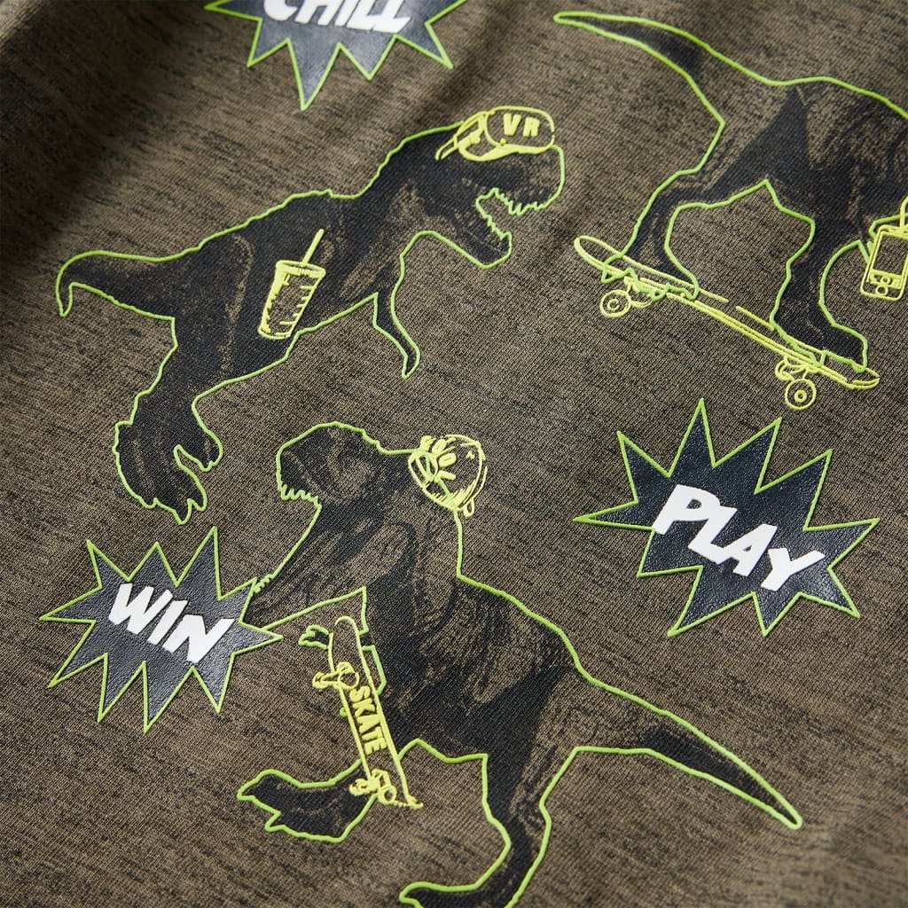 T-shirt à manches longues pour enfant taille 92 couleur kaki - kaki, 92 (1 5-2 ans) - number 4.