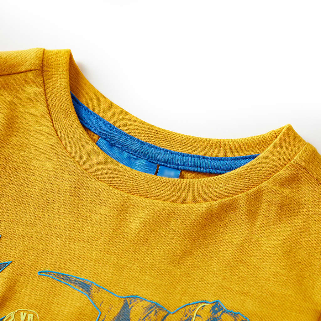 T-shirt manches longues pour enfant taille 92 jaune ocre - ocre, 92 (1 5-2 ans) - number 3.