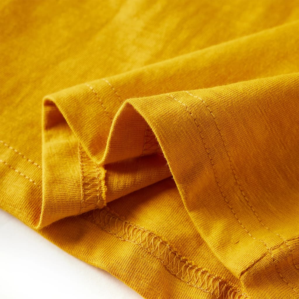 T-shirt manches longues pour enfant taille 92 jaune ocre - ocre, 92 (1 5-2 ans) - number 7.
