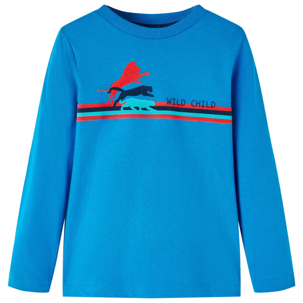 T-shirt à manches longues pour enfant taille 92 bleu cobalt - bleu, 92 (1 5-2 ans) - number 1.