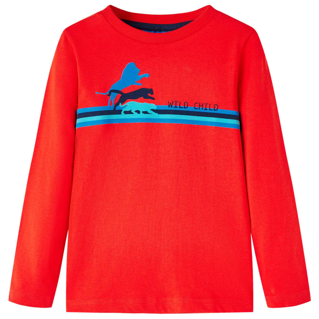 T-shirt à manches longues pour enfant taille 92 - rouge, 92 (1 5-2 ans) - number 1.