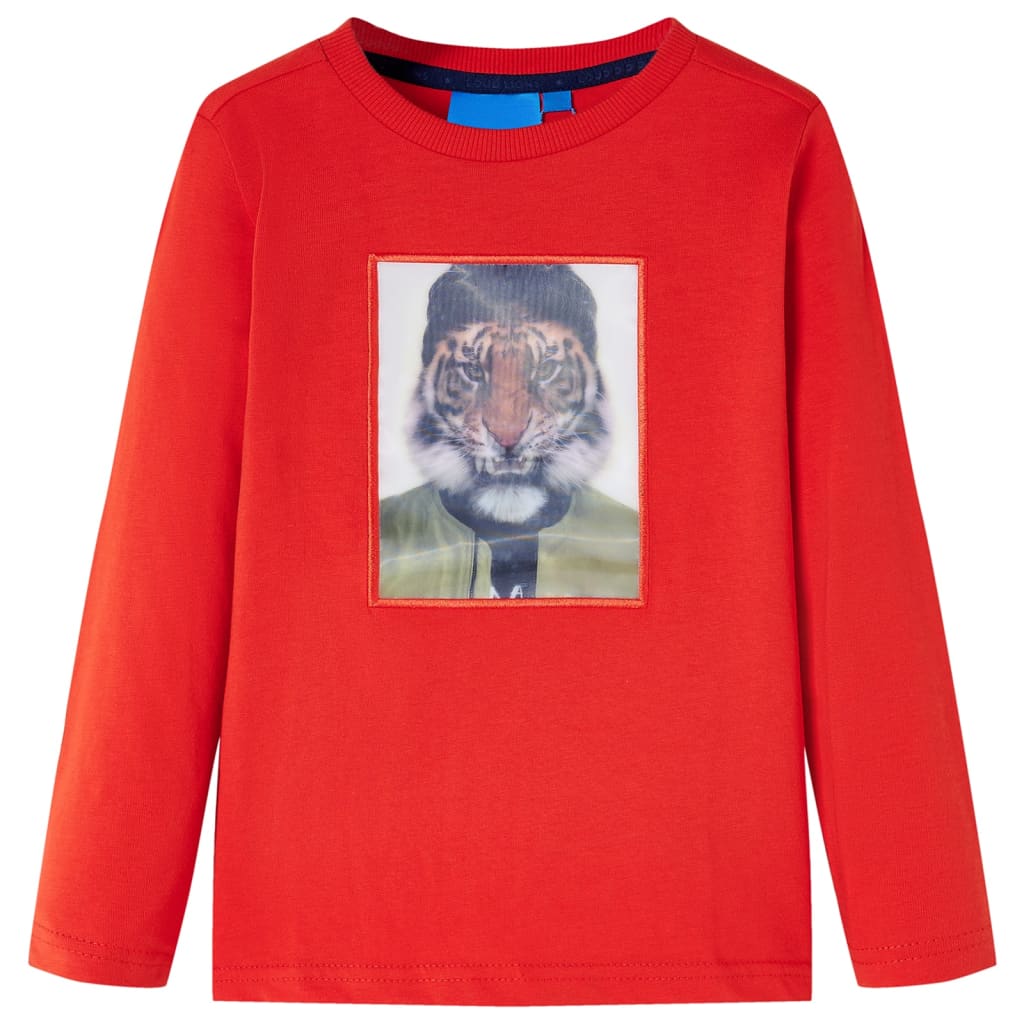 T-shirt à manches longues pour enfant taille 92 - rouge, 92 (1 5-2 ans) - number 1.