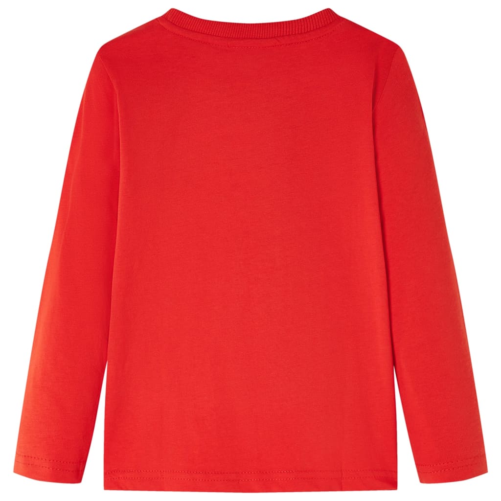 T-shirt à manches longues pour enfant taille 92 - rouge, 92 (1 5-2 ans) - number 2.