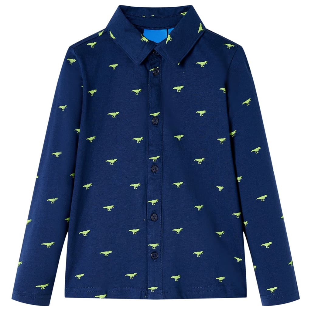 Chemise pour enfant taille 92 bleu marine - 92 (1 5-2 ans) - number 1.
