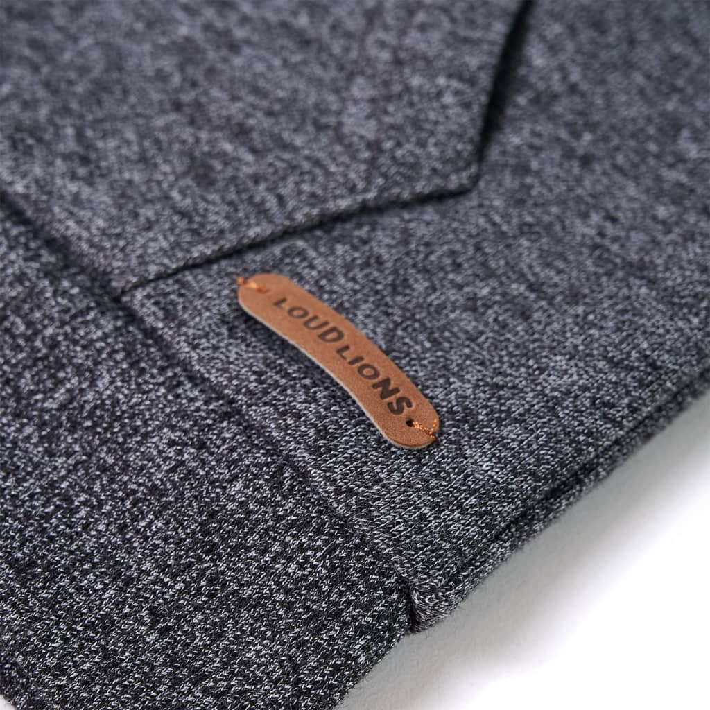 Sweat à capuche pour enfant taille 92 avec fermeture éclair gris chiné - 92 (1 5-2 ans) - number 5.