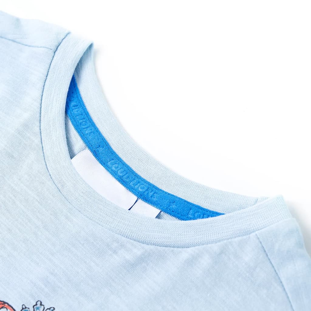 T-shirt pour enfant taille 92 bleu clair - 92 (1 5-2 ans) - number 3.