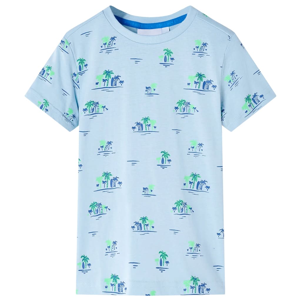 T-shirt pour enfant taille 92 bleu clair - 92 (1 5-2 ans) - number 1.
