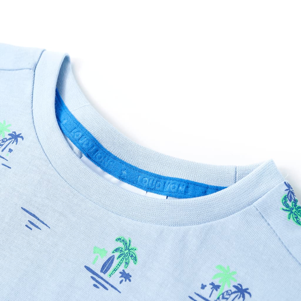T-shirt pour enfant taille 92 bleu clair - 92 (1 5-2 ans) - number 3.