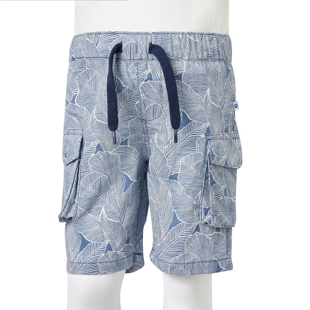 Short pour enfant taille 92 avec lacets bleu foncé - 92 (1 5-2 ans) - number 8.