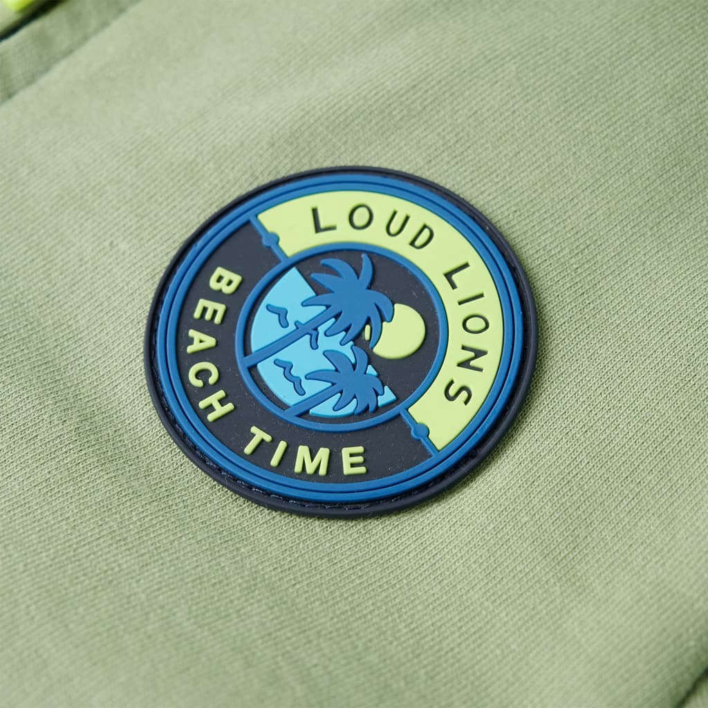 Sweat à capuche pour enfant taille 92 avec fermeture éclair couleur kaki clair - 92 (1 5-2 ans) - number 4.