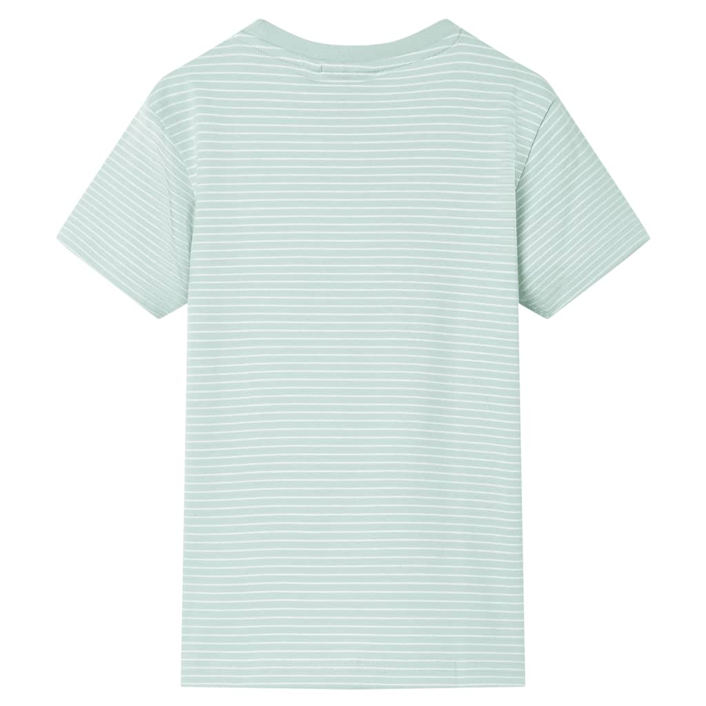 T-shirt pour enfant taille 92 rayures vert menthe clair - 92 (1 5-2 ans) - number 2.