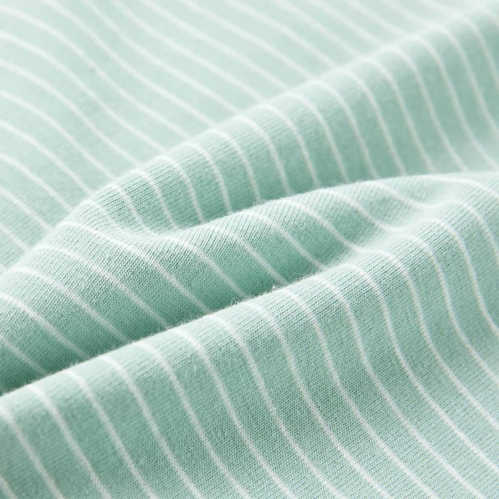 T-shirt pour enfant taille 92 rayures vert menthe clair - 92 (1 5-2 ans) - number 7.