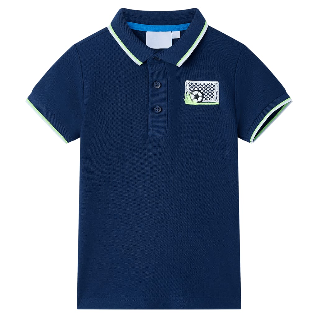 Polo pour enfant taille 92 - bleu marine, 92 (1 5-2 ans) - number 1.