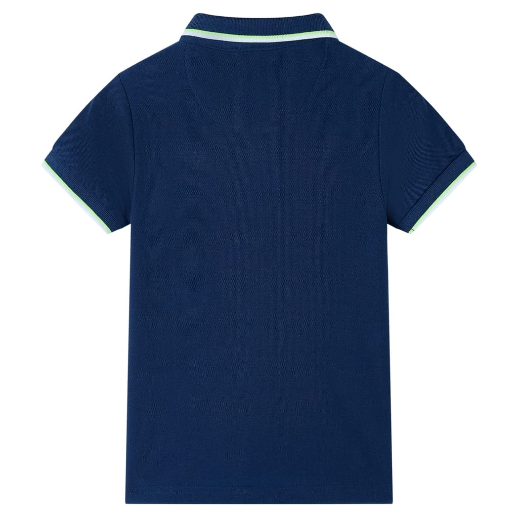 Polo pour enfant taille 92 - bleu marine, 92 (1 5-2 ans) - number 2.