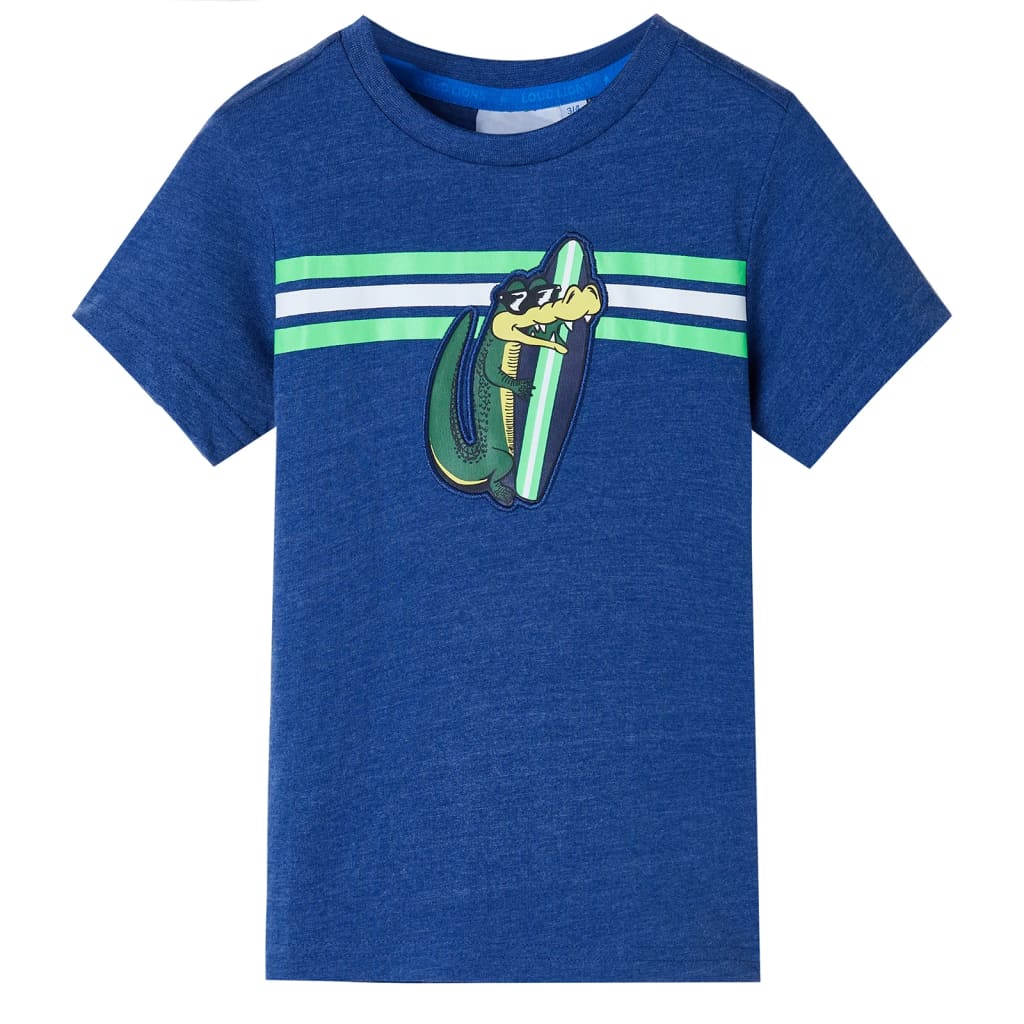 T-shirt pour enfant taille 92 bleu foncé chiné - 92 (1 5-2 ans) - number 1.