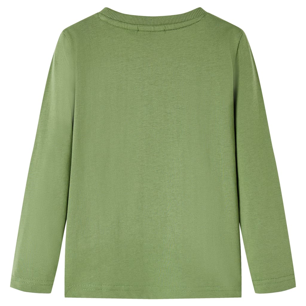 T-shirt à manches longues pour enfant taille 92 kaki clair - kaki, 92 (1 5-2 ans) - number 2.