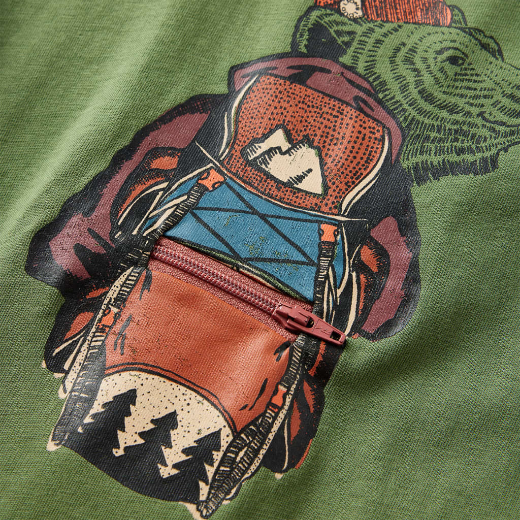 T-shirt à manches longues pour enfant taille 92 kaki clair - kaki, 92 (1 5-2 ans) - number 4.