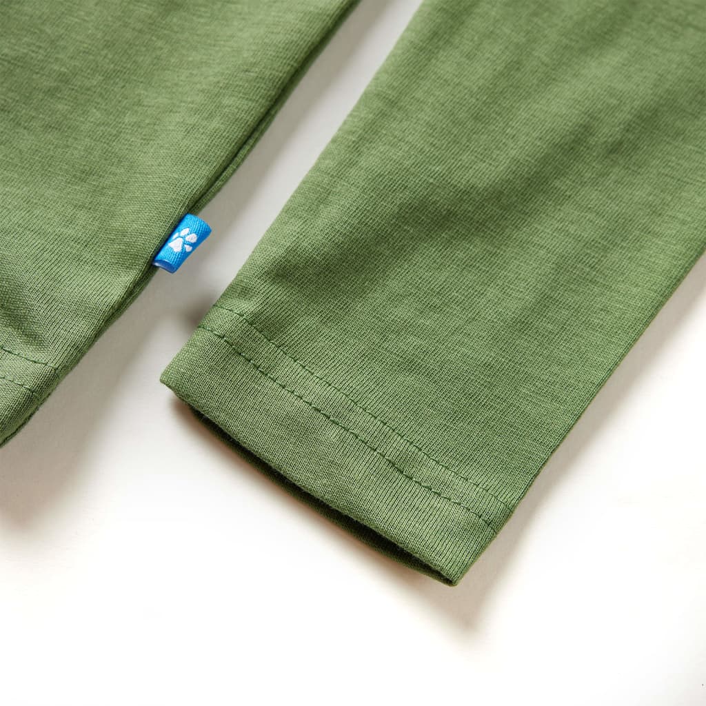 T-shirt à manches longues pour enfant taille 92 kaki clair - kaki, 92 (1 5-2 ans) - number 6.
