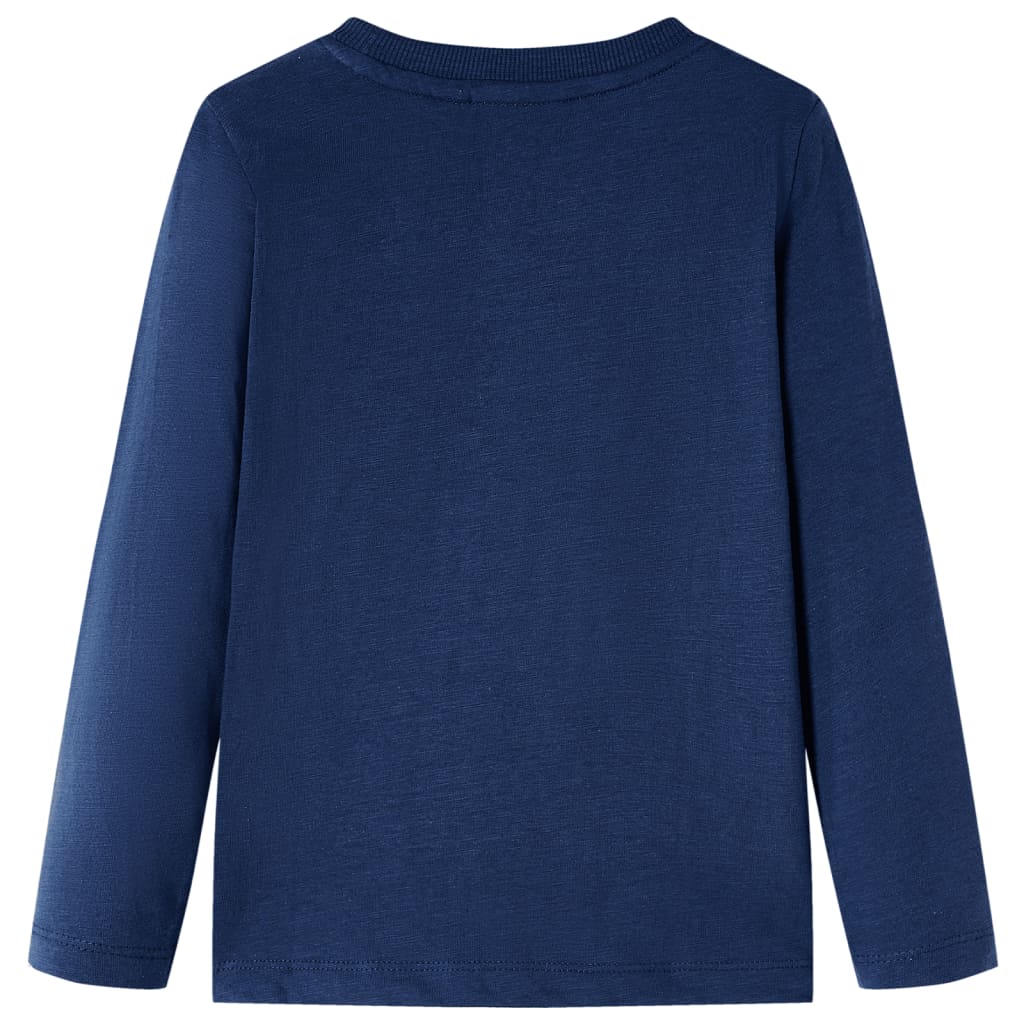 T-shirt à manches longues pour enfant taille 92 bleu chiné - 92 (1 5-2 ans) - number 2.