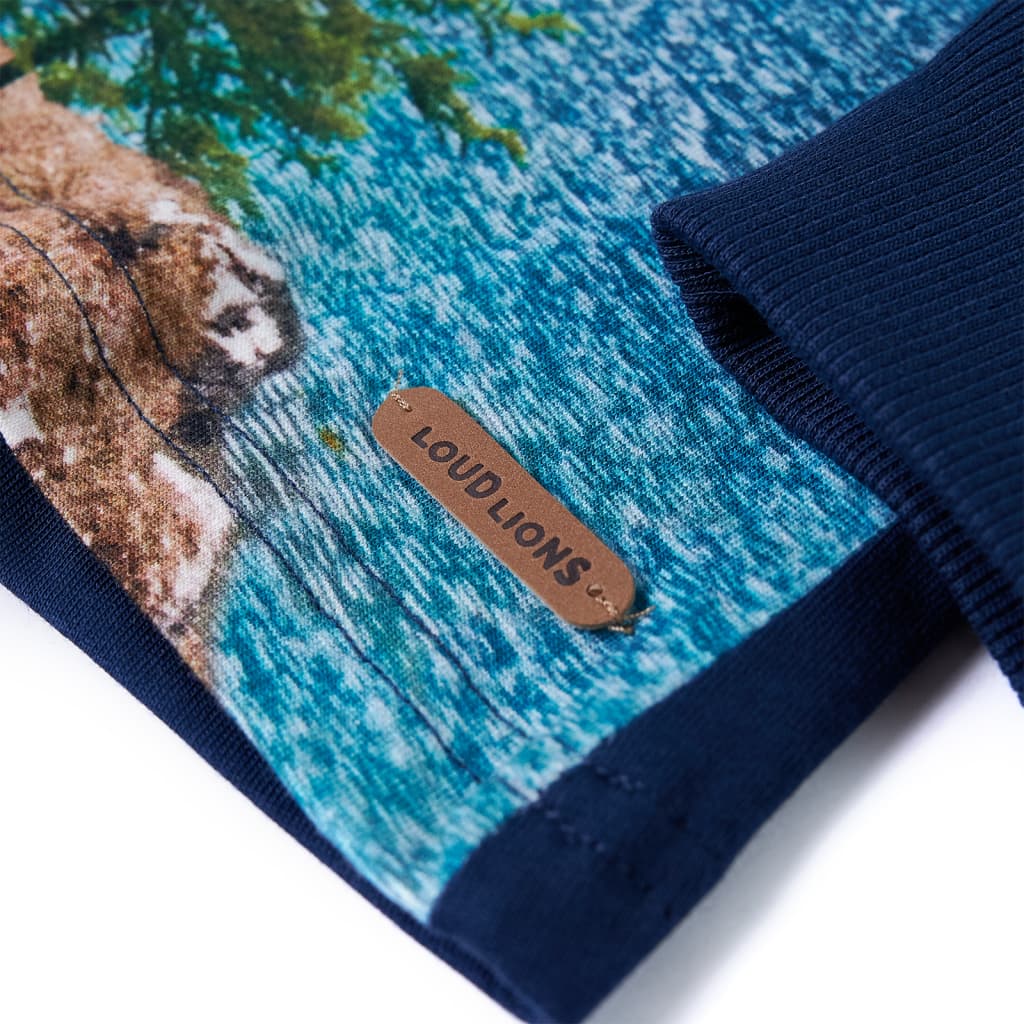 T-shirt manches longues pour enfant taille 92 bleu marine - 92 (1 5-2 ans) - number 5.