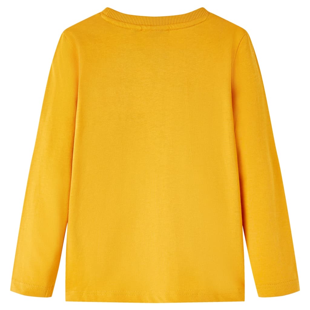 T-shirt manches longues pour enfant taille 92 jaune ocre - ocre, 92 (1 5-2 ans) - number 2.