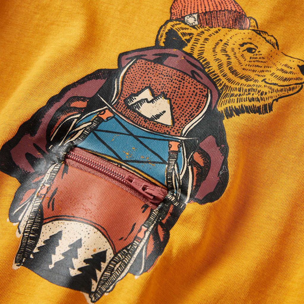 T-shirt manches longues pour enfant taille 92 jaune ocre - ocre, 92 (1 5-2 ans) - number 4.