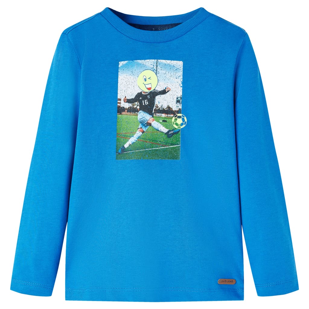 T-shirt à manches longues pour enfant taille 92 bleu cobalt - bleu, 92 (1 5-2 ans) - number 1.