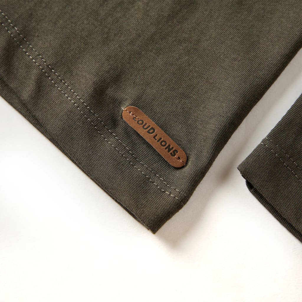 T-shirt à manches longues pour enfant taille 92 - kaki, 92 (1 5-2 ans) - number 5.