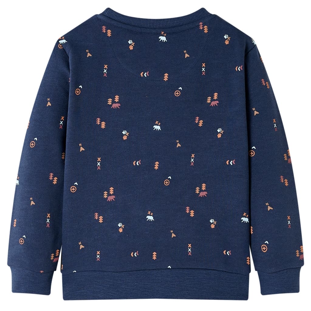 Sweat-shirt pour enfant taille 116 bleu foncé chiné - 116 (5-6 ans) - number 2.