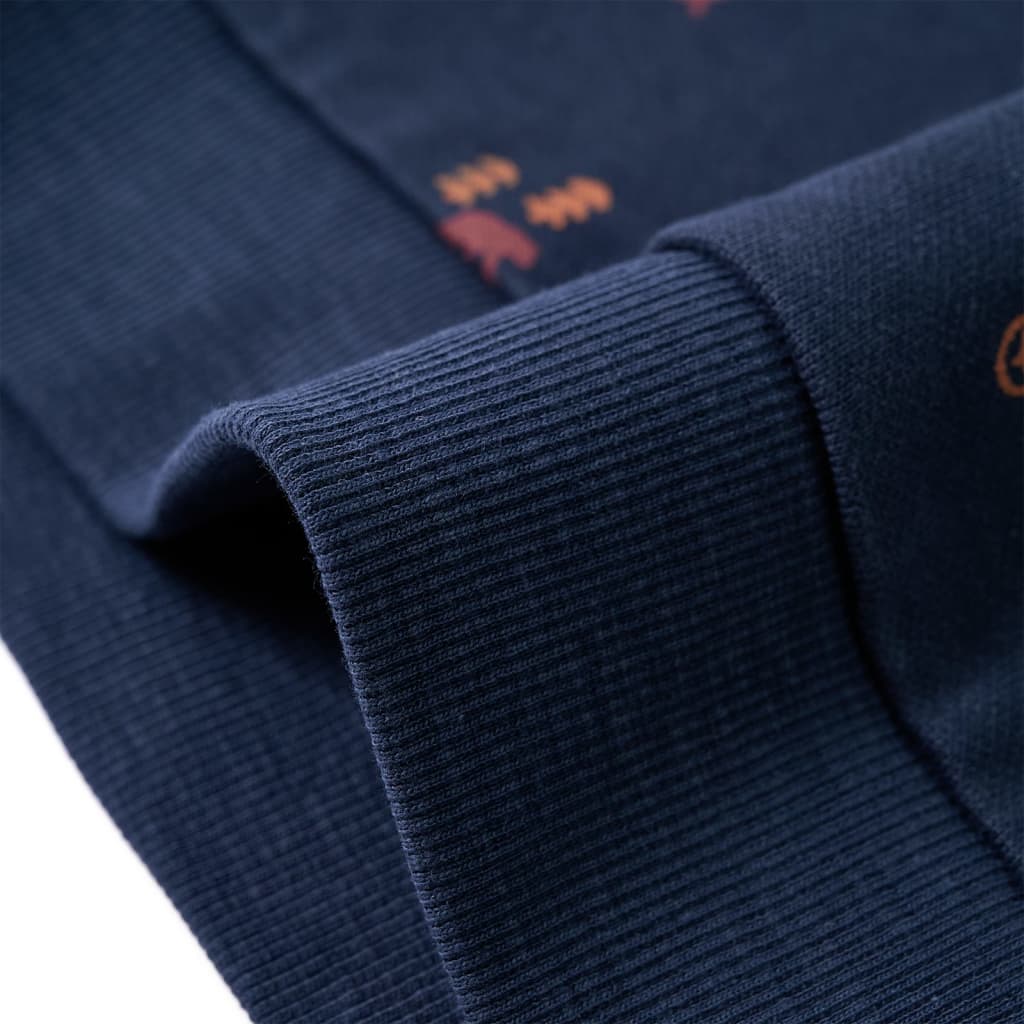 Sweat-shirt pour enfant taille 116 bleu foncé chiné - 116 (5-6 ans) - number 6.