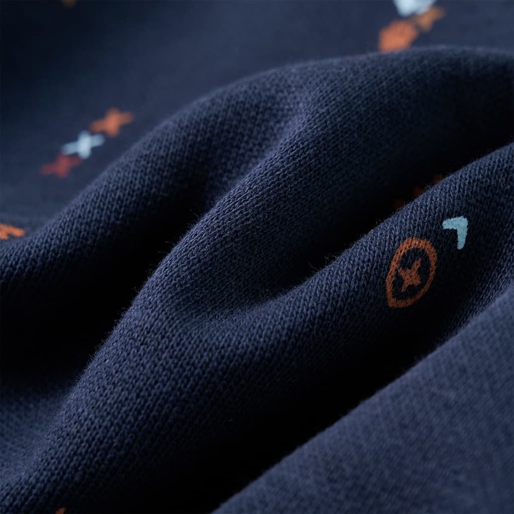 Sweat-shirt pour enfant taille 116 bleu foncé chiné - 116 (5-6 ans) - number 7.