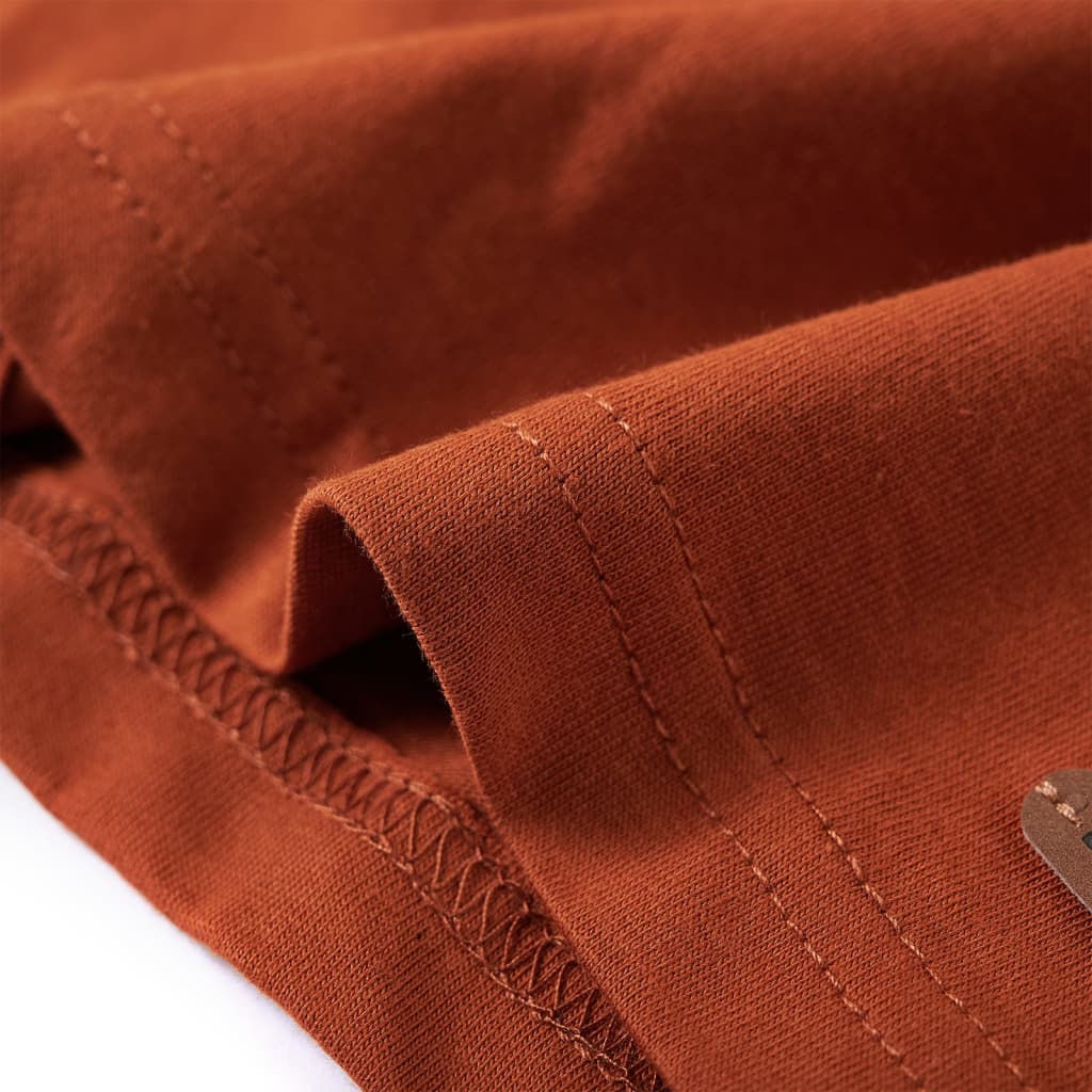 T-shirt manches longues pour enfant taille 92 cm orange - 92 (1 5-2 ans) - number 6.