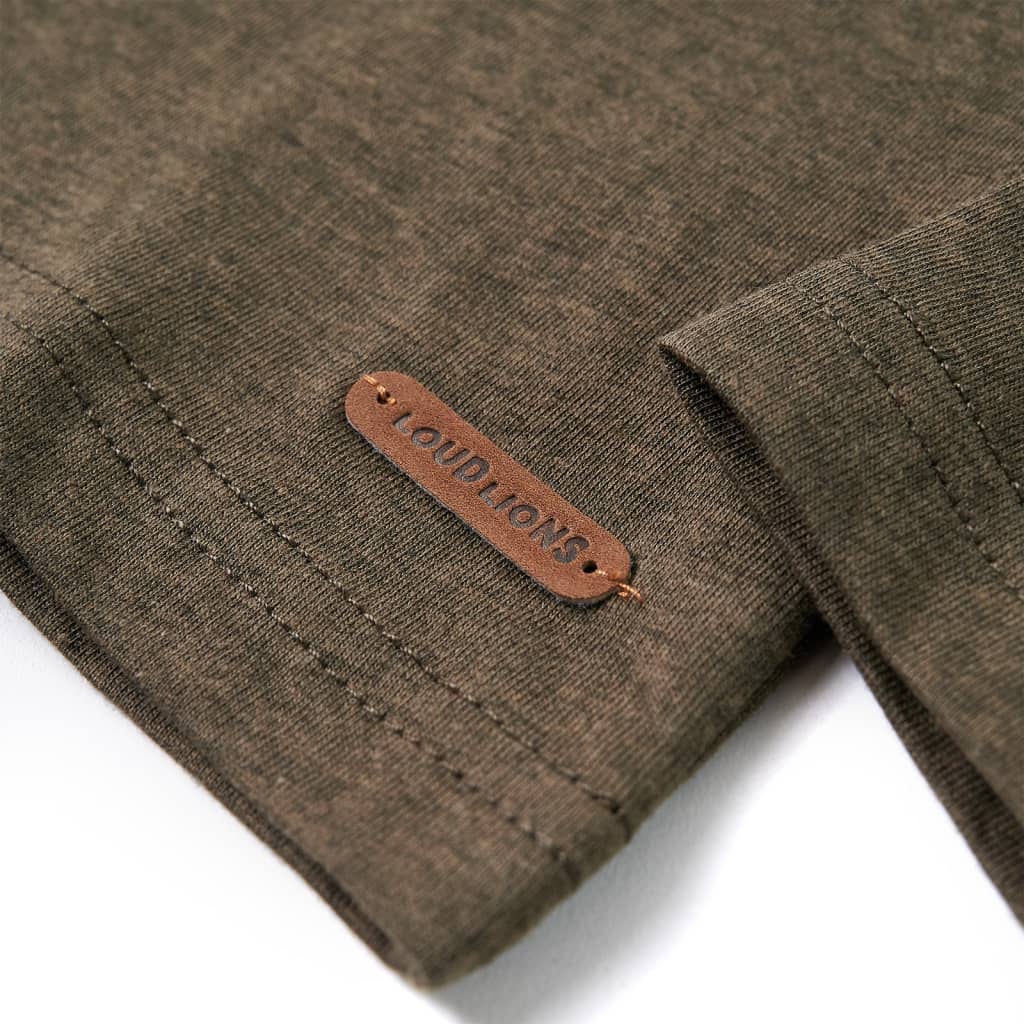 T-shirt à manches longues pour enfant taille 92 couleur kaki - kaki, 92 (1 5-2 ans) - number 5.