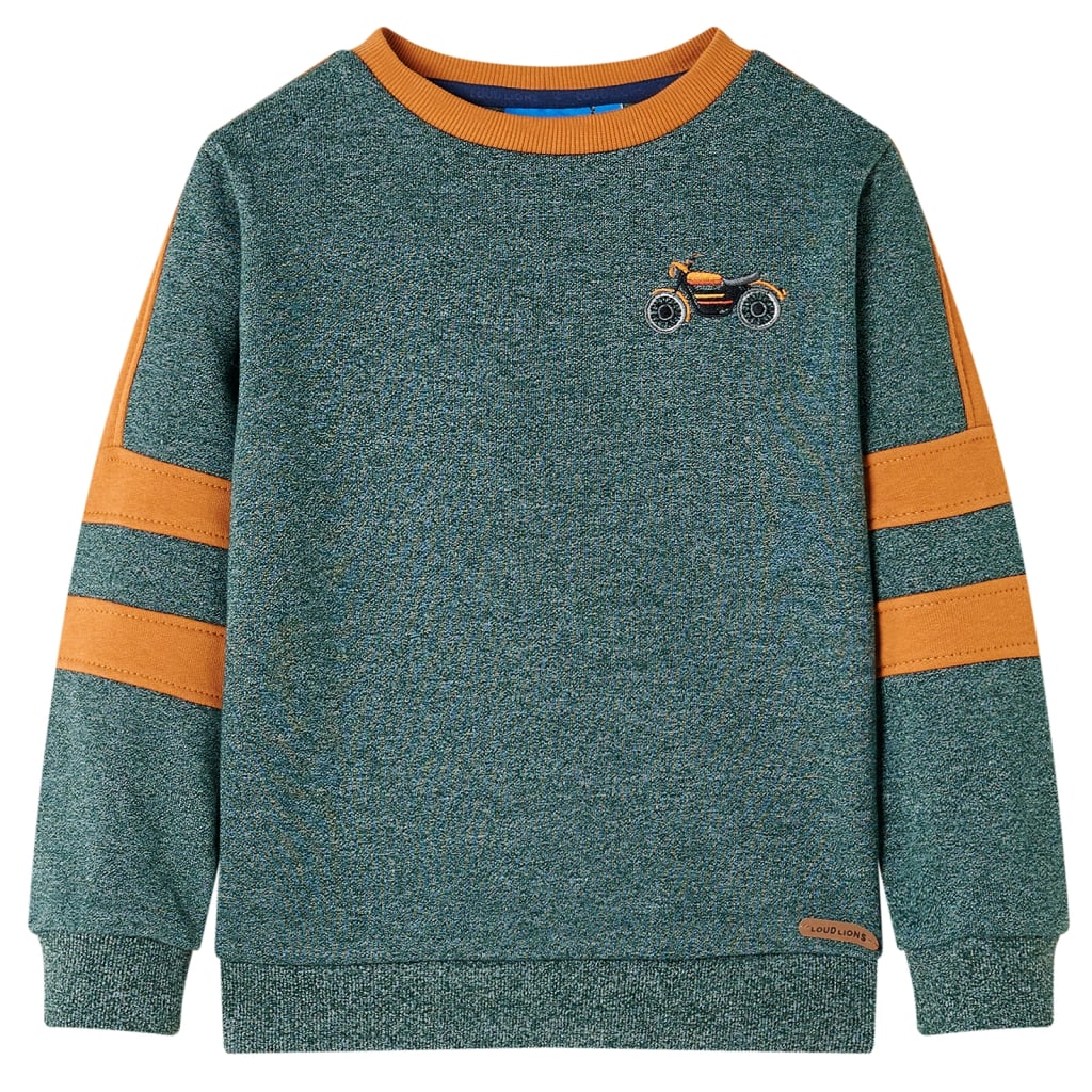 Sweat-shirt pour enfant vert foncé chiné taille 92 - vert, 92 (1 5-2 ans) - number 1.