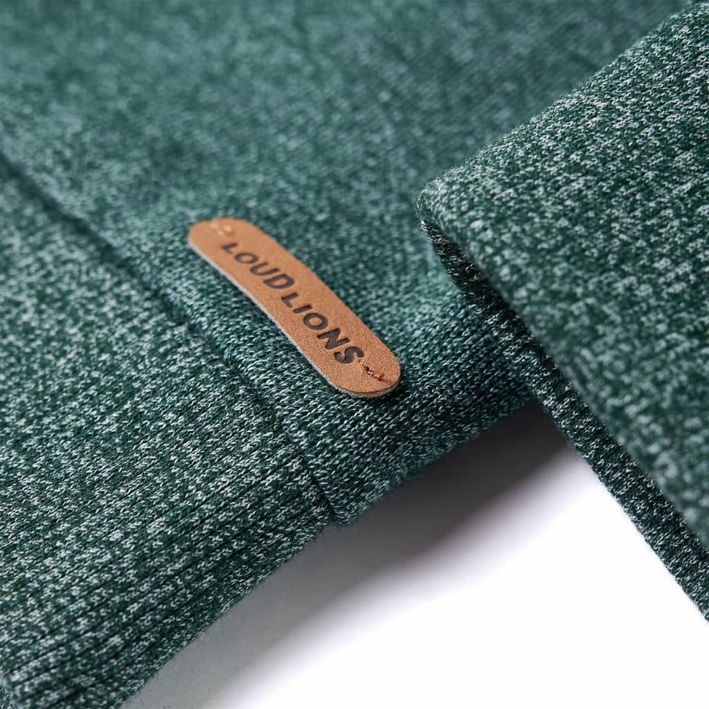 Sweat-shirt pour enfant vert foncé chiné taille 92 - vert, 92 (1 5-2 ans) - number 5.